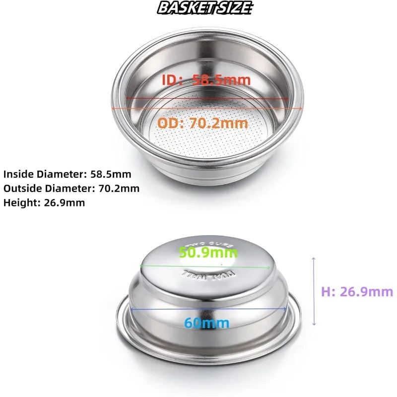 High Quality 2pcs 58mm Dual Wa - Coffee Extraction Equipment recension och pris