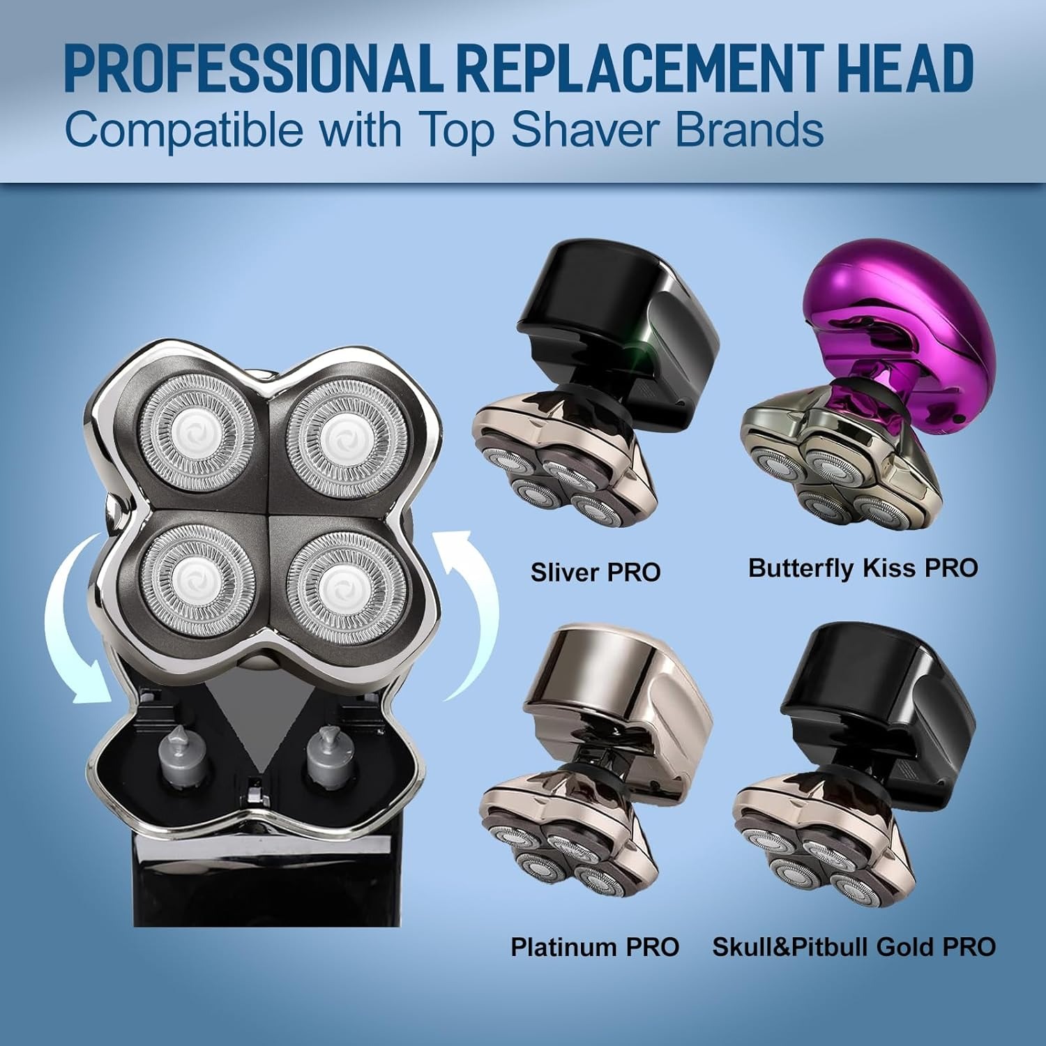 Replacement Shaver Blades, 4 F - Group Head Brush recension och pris