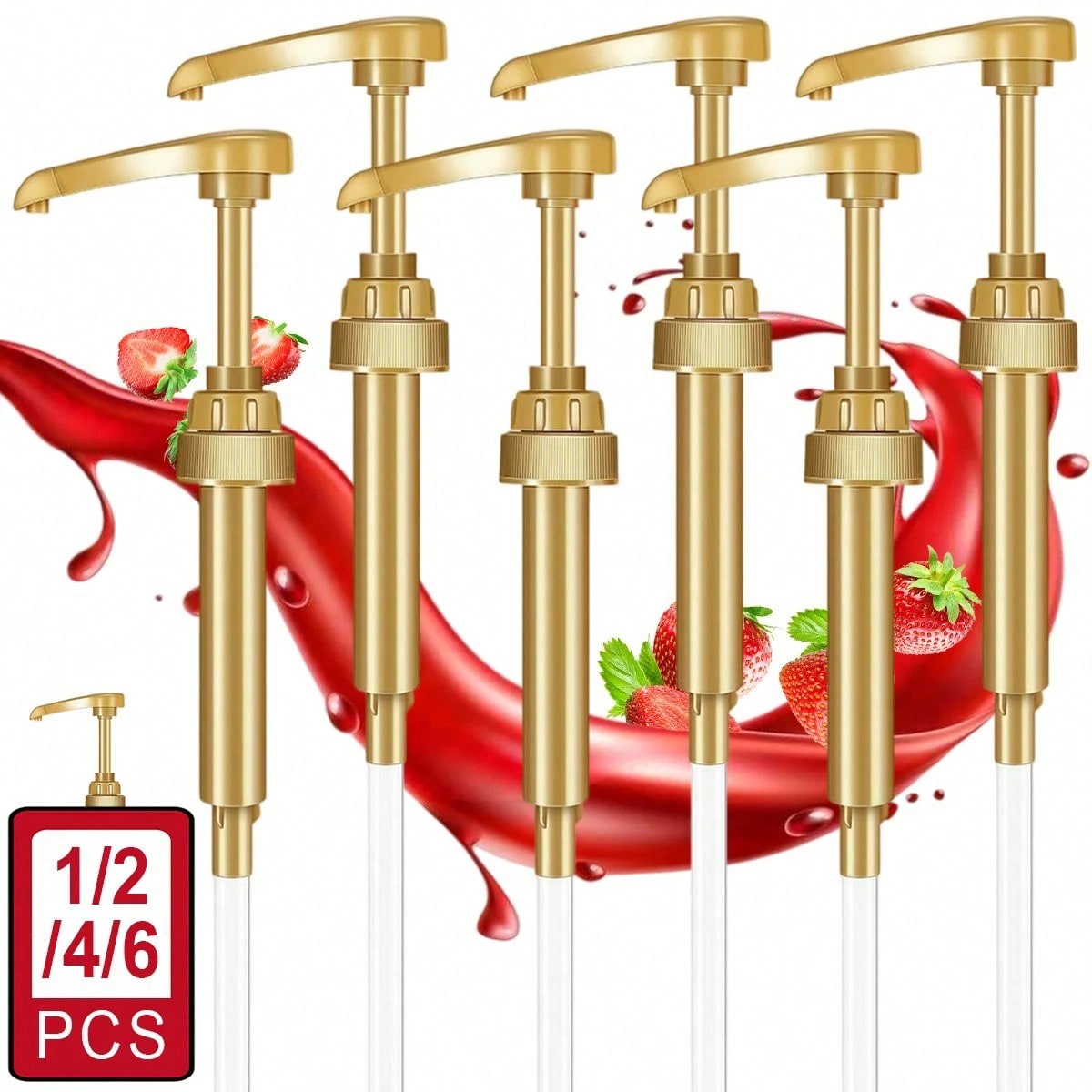 1/2/4/6Pcs Golden Syrup Pump,  - Coffee Extraction Equipment recension och pris