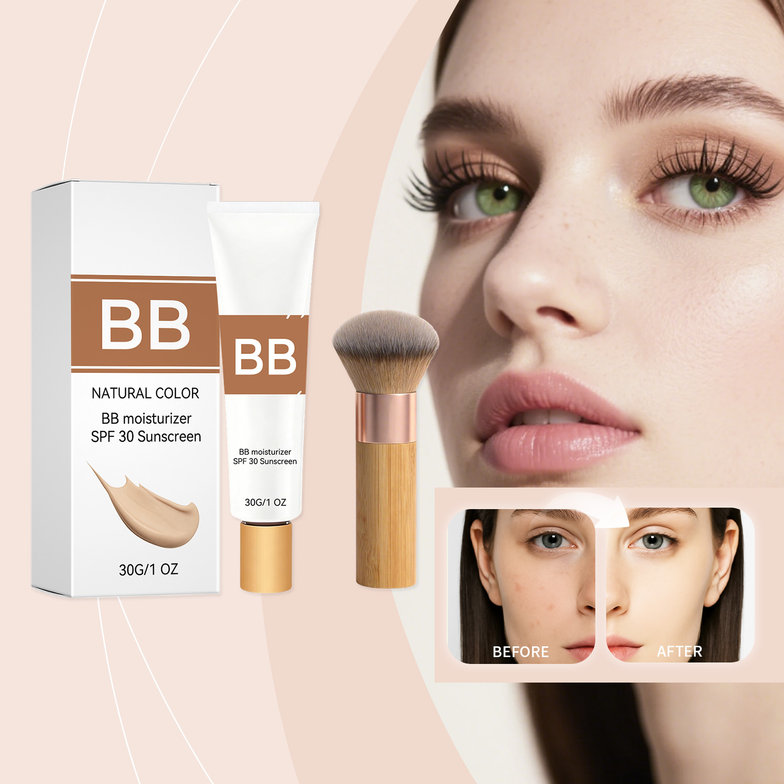 SPF 30 Tinted Moisturizer BB C - Group Head Brush recension och pris