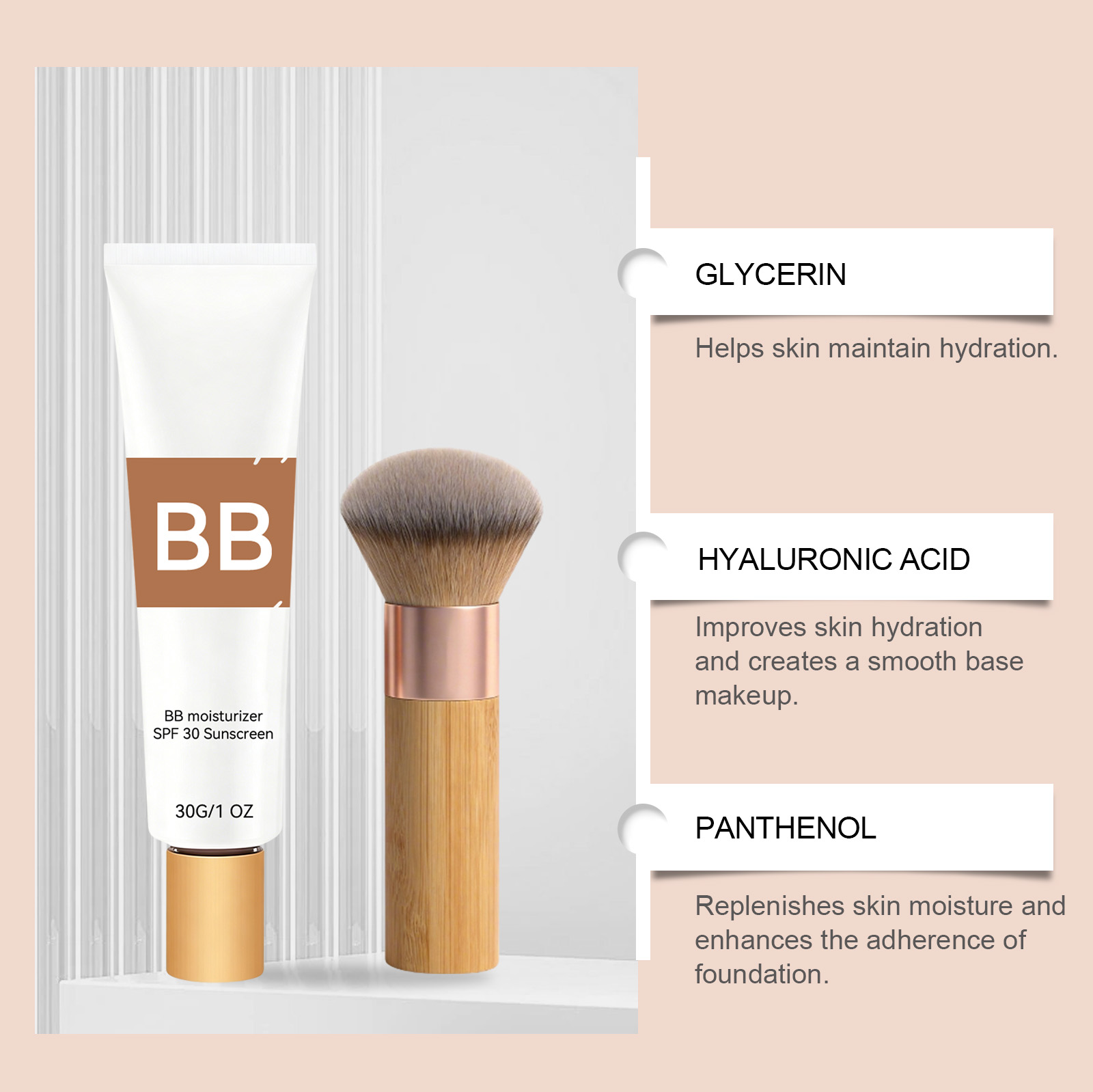SPF 30 Tinted Moisturizer BB C - Group Head Brush recension och pris