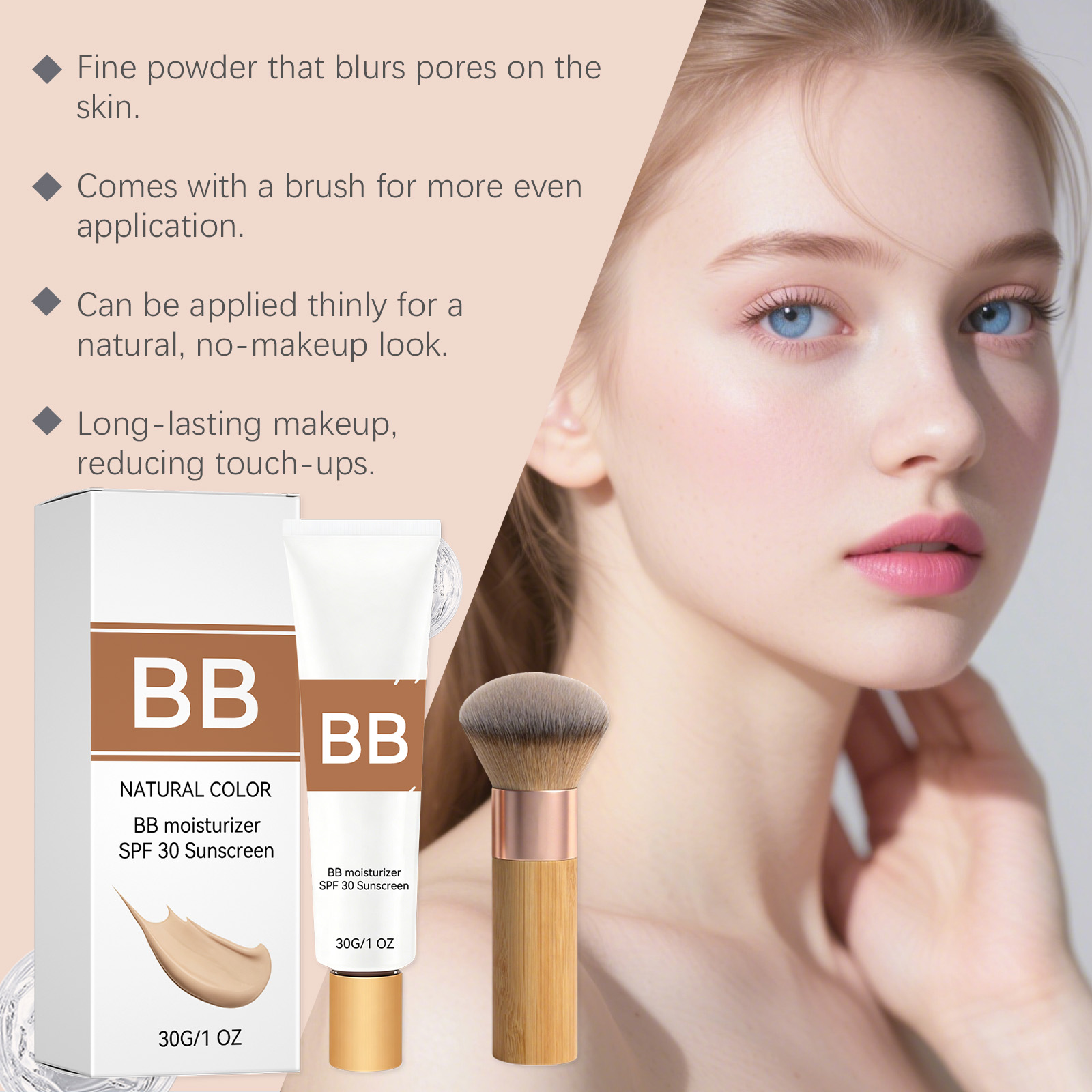 SPF 30 Tinted Moisturizer BB C - Group Head Brush recension och pris