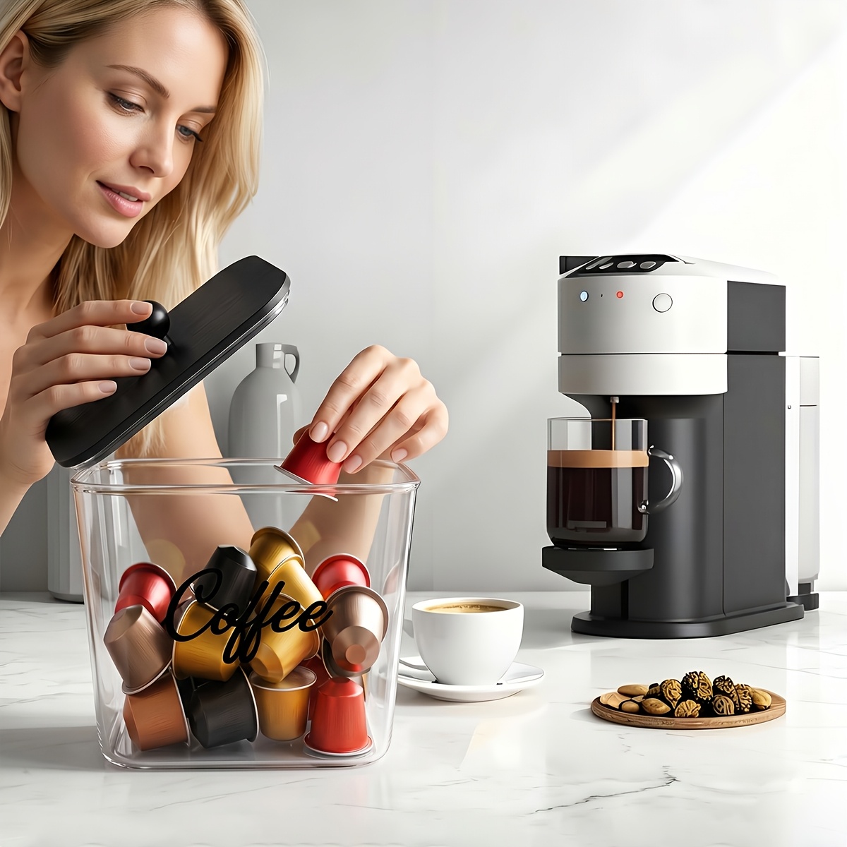 Coffee Pod Holder with Lids Pl - Coffee Equipment Rack recension och pris
