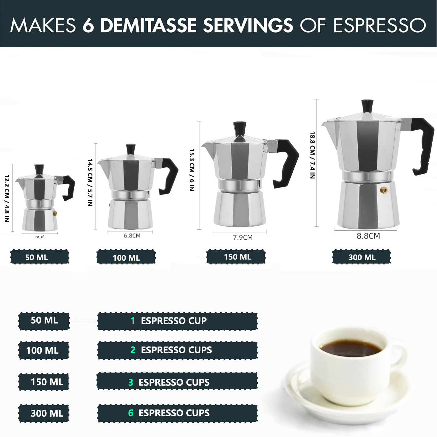 Classic Aluminum Moka Pot 50-3 - Hero Coffee Equipment recension och pris