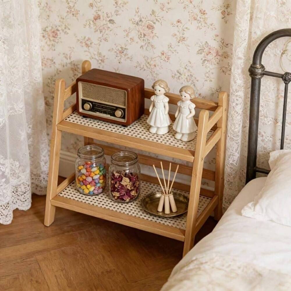 2-Tier Bamboo Countertop Stora - Coffee Equipment Rack recension och pris